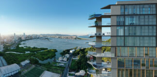 Piscina de vidro suspensa em fachada ganha  prêmio internacional - BHE INF Fachada Voo EF scaled