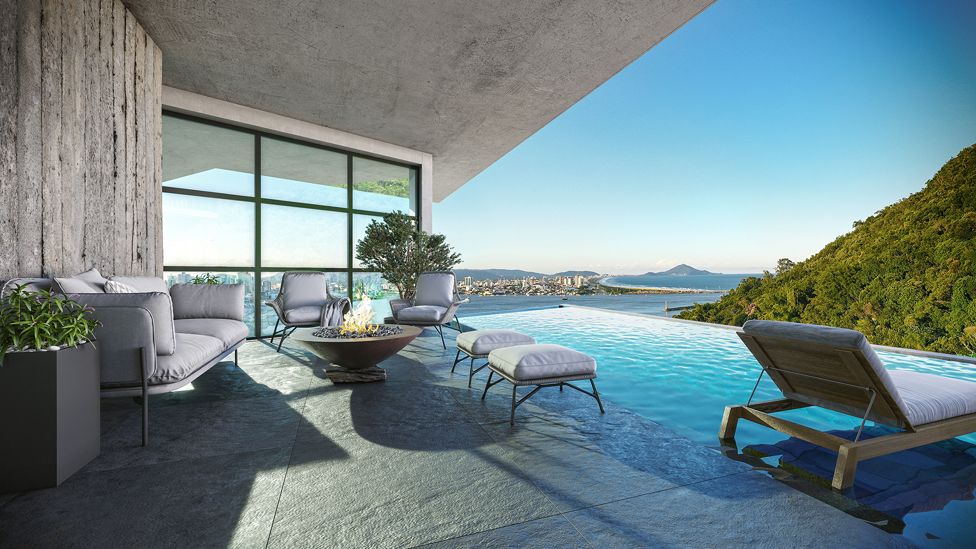 Piscina de vidro suspensa em fachada ganha  prêmio internacional - BHE INF Fireplace web