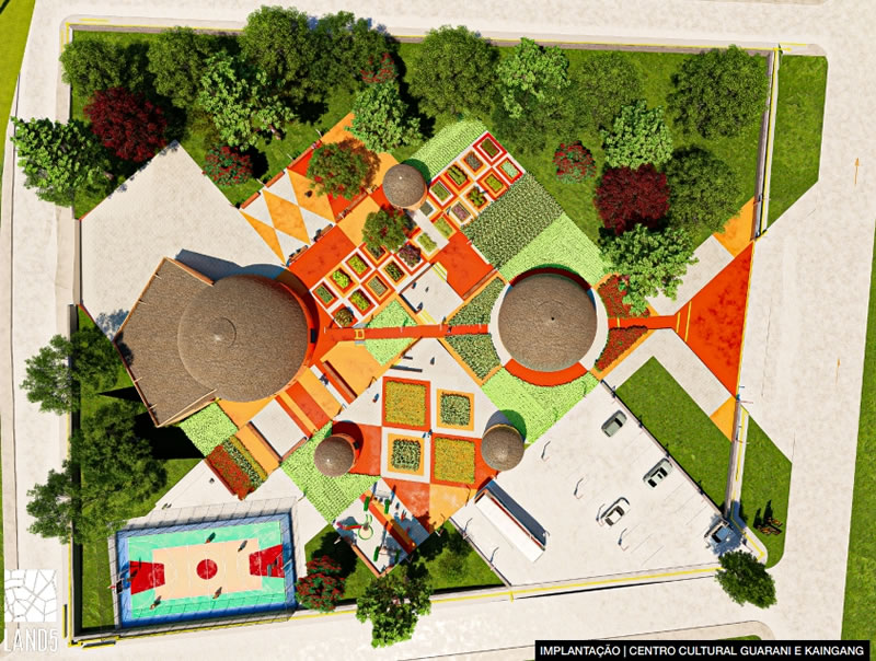Projeto Catarinense Transforma Área em Planalto Aplicando Modelo Inovador de Uso Integrado - Centro Cultural Indigena Pinhalzinho Vista Aerea Projeto