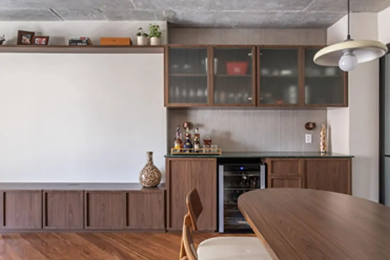 Desapego à planta tradicional transforma apartamento em refúgio integrado - Desapego2