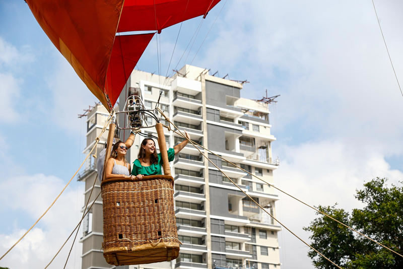 Balão revela vista que apartamentos terão em bairro nobre de Campinas - ESSENTIAL3