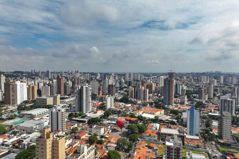 Balão revela vista que apartamentos terão em bairro nobre de Campinas - ESSENTIAL5