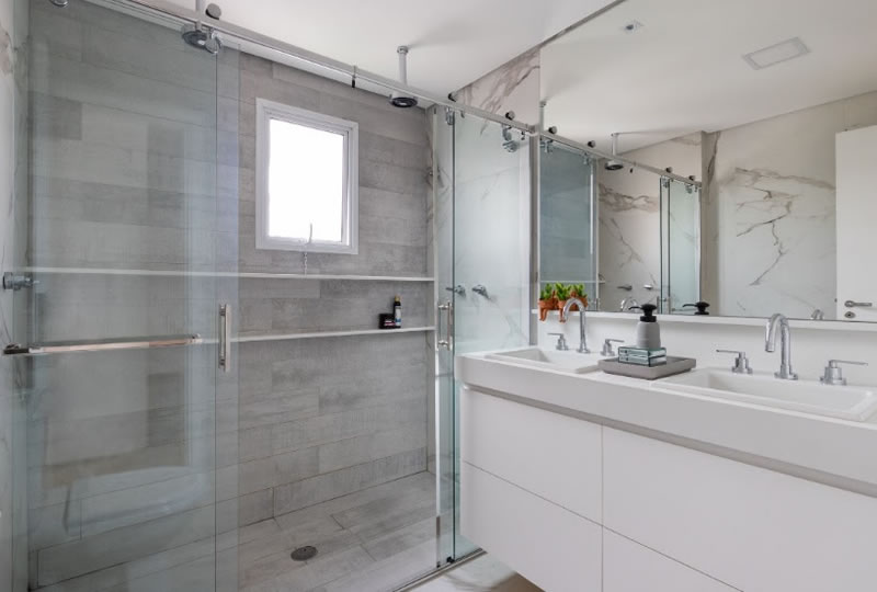 Banheiros com box de banho modernos para se inspirar - IDEIADICAS4