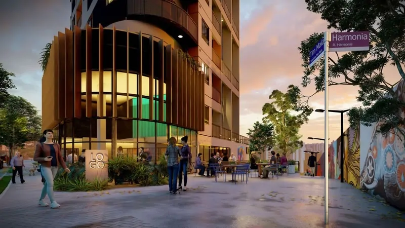 Fachada de prédios com espaços comerciais integram e valorizam endereço - Nurban2