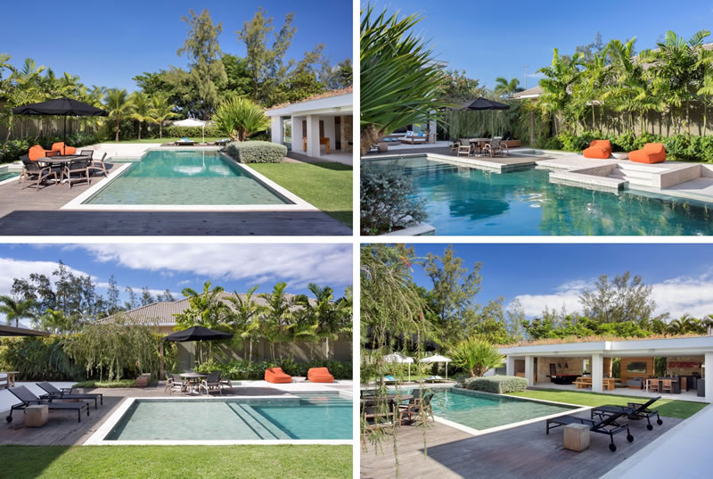 Projeto de paisagismo destaca áreas de lazer, descanso e convivência em torno da piscina - PISCINA1