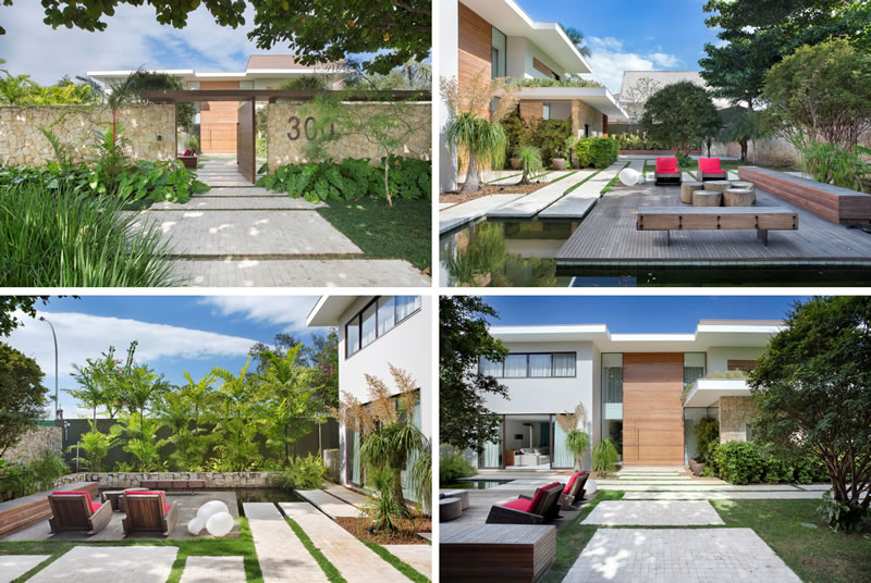 Projeto de paisagismo destaca áreas de lazer, descanso e convivência em torno da piscina - PISCINA3