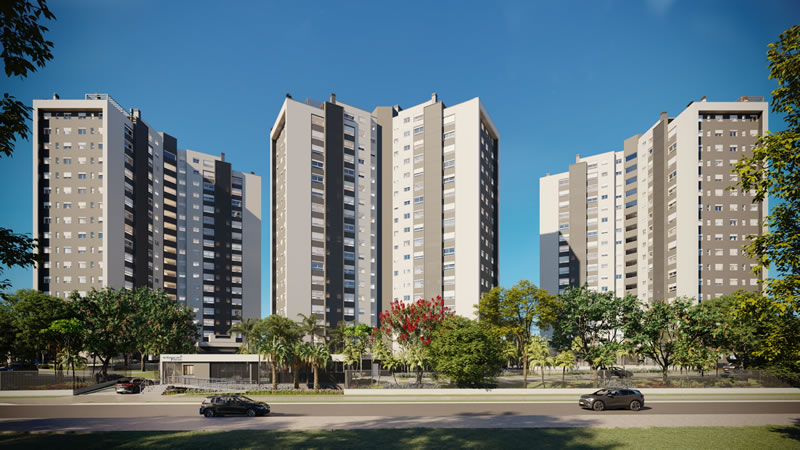 Primeiro residencial da Porto5 em Porto Alegre prima por unidades compactas - PORTO1