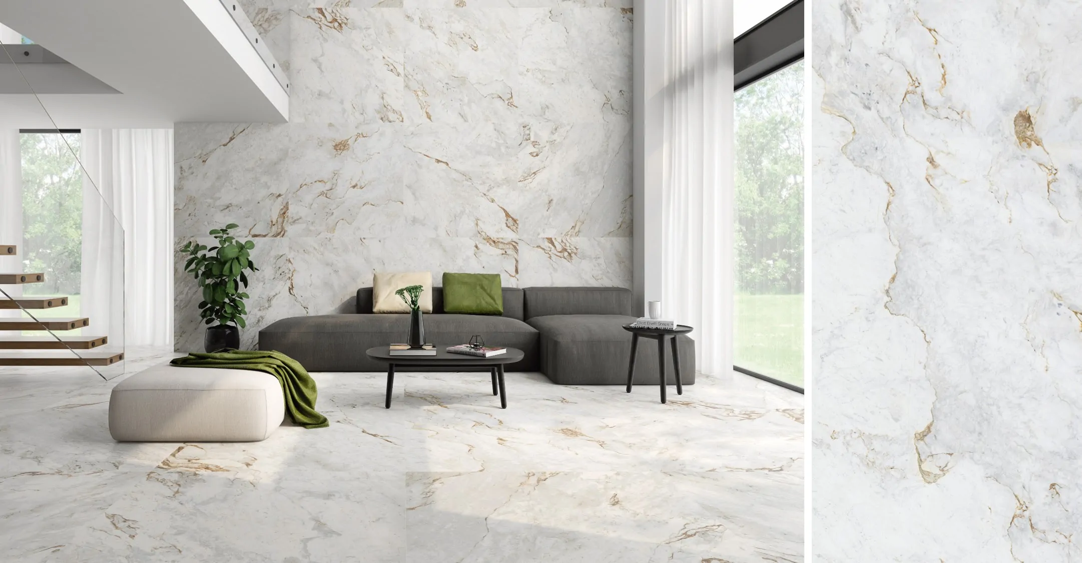 A força da natureza que inspira os porcelanatos, reproduzindo os mármores atemporais - ROCA5