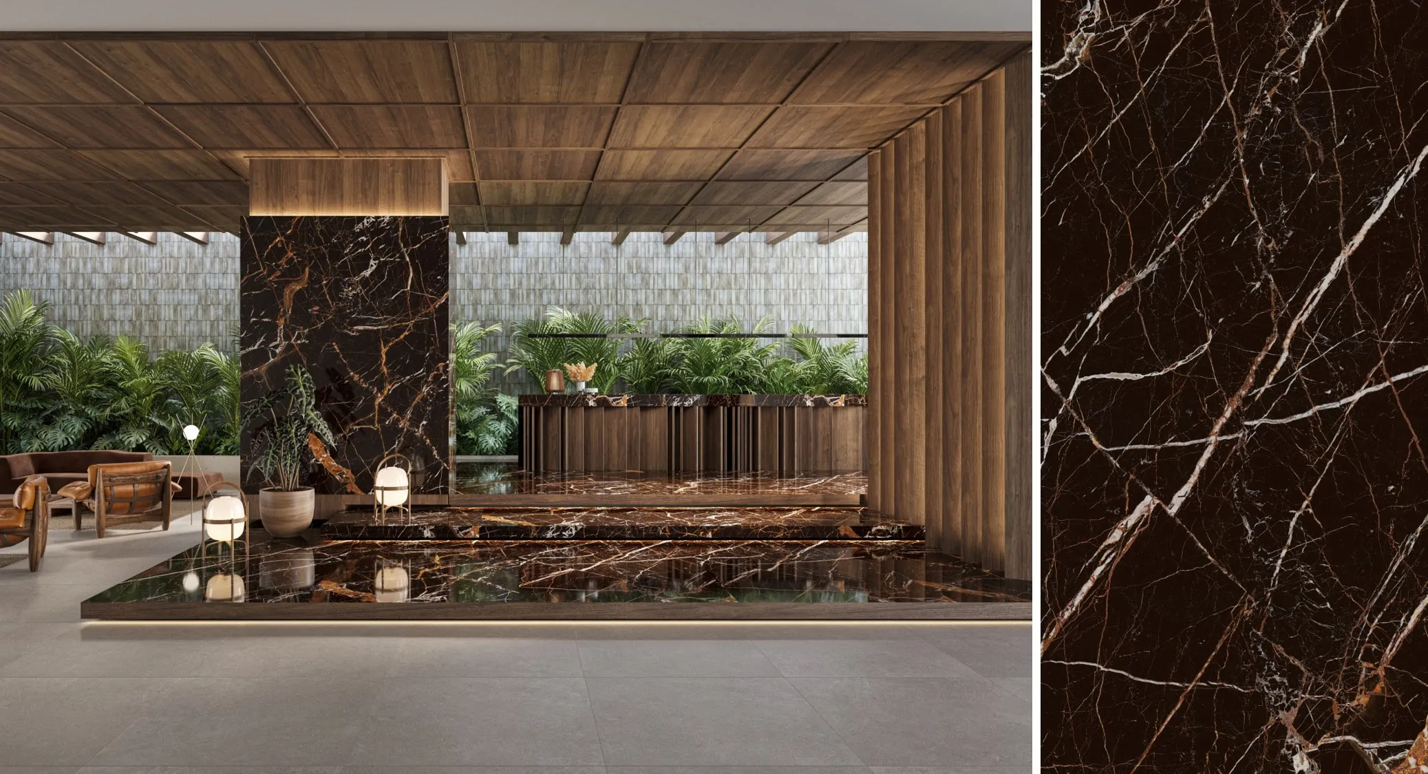A força da natureza que inspira os porcelanatos, reproduzindo os mármores atemporais - ROCA7