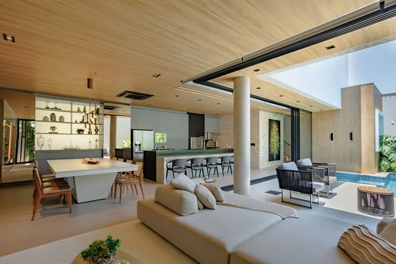 Teto Vinílico como elemento de integração e conforto - WOOD2