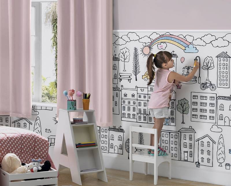 Bella Janela lança segunda coleção do tecido de parede de pintar - cortina pintar