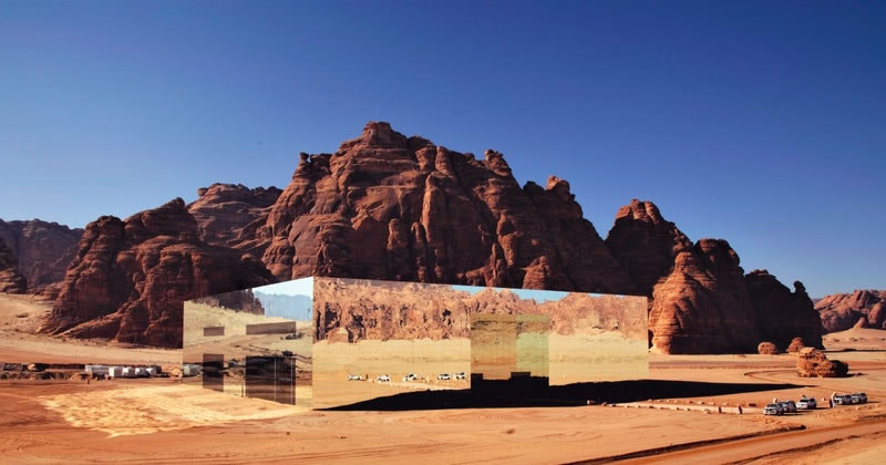 Maraya Concert Hall: o maior edifício espelhado do mundo instalado no deserto da Arábia Saudita - guardian 1