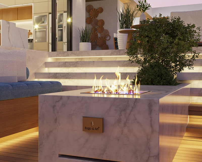 Fogo&Art: uma década de inovação em lareiras ecológicas - lareira 1